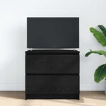 vidaXL Meuble TV noir 60x35x54 cm bois d'ingénierie