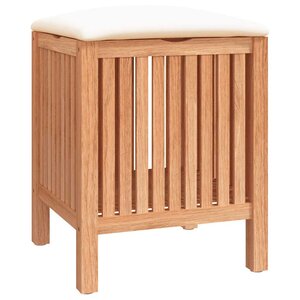 vidaXL Tabouret de salle de bain 40 5x40x52 cm Bois massif de noyer