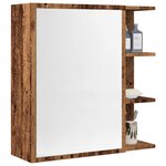 vidaXL Armoire à miroir de salle de bain vieux bois 62 5x20 5x64 cm