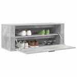 vidaXL Armoire à chaussures murale Gris béton 100x35x38 cm