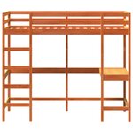 vidaXL Lit superposé sans matelas cire marron 90x190 cm pin massif