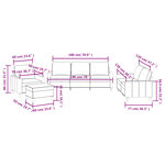 vidaXL Ensemble de canapés 4 Pièces avec coussins Noir Similicuir