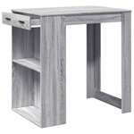 vidaXL Table de bar sonoma gris 102x70x103 5 cm bois d'ingénierie