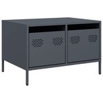 vidaXL Meuble TV anthracite 68x50x43 5 cm acier laminé à froid