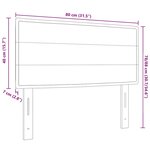 vidaXL Tête de lit LED avec bandes LED Noir 80 cm tissu