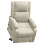 vidaXL Fauteuil de massage Crème Velours