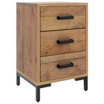 vidaXL Table de chevet Marron 40x30x55 cm Bois de pin massif