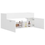 vidaXL Armoire d'évier Blanc 100x38 5x46 cm Bois d’ingénierie