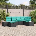 vidaXL Ensemble de Canapés avec coussin 7 Pièces polyrotin