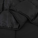 vidaXL Duvet d'été simple Noir 200 x 135 cm Satin et Microfibre