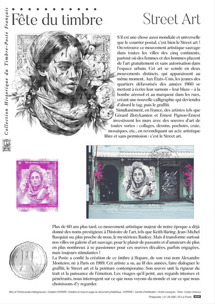 Document philatélique - Fête du timbre - Arts de la rue - Street Art