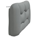 vidaXL Coussin de tête de lit gris clair 152 cm tissu