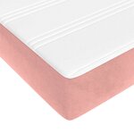 vidaXL Matelas de lit à ressorts ensachés rose 120x220x20 cm velours
