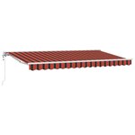vidaXL Auvent Rétractable Rayure Multicolore 350x200 cm tissu