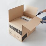 Pack and Move - Lot 45 cartons déménagement hauteur modubale variable  personnalisable - 60 x 45 x 31-41 cm  - Poignées renforcées - 1 adhésif offert