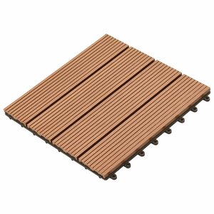 vidaXL Carreau de terrasse 11 Pièces Marron 30 x 30 cm WPC