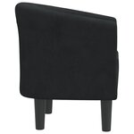 vidaXL Chaise cabriolet noir velours