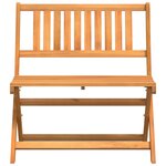 vidaXL Banc de jardin pliant 80x46x85 cm en bois massif d'acacia