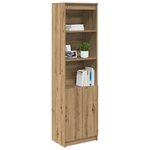 vidaXL Buffet haut chêne artisanal 50x35x180 cm bois d'ingénierie