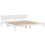vidaXL Lit bibliothèque sans matelas blanc 180x200 cm bois pin massif