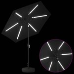 vidaXL Parasol de jardin avec lumières LED et base 230 x 230 cm
