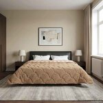 vidaXL Duvet d'hiver Taupe 200 x 240 cm Microfibre et polaire Teddy