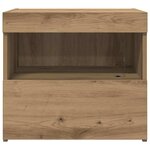 vidaXL Cabinet de chevet avec tiroir Chêne artisanal 50 x 40 x 45 cm
