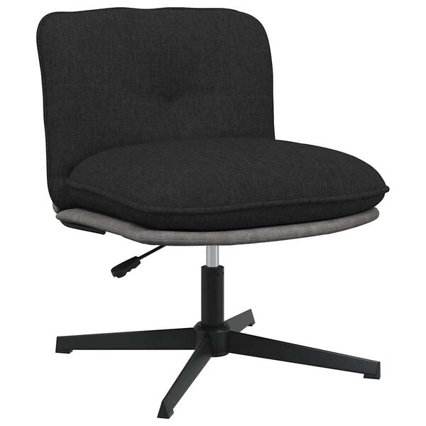 vidaXL Chaise pivotante de bureau Noir Tissu