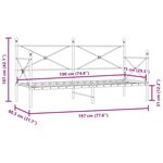 vidaXL Lit de jour sans matelas blanc 75x190 cm acier