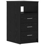 vidaXL Bureau avec porte Chêne noir 140 x 50 x 76 cm Bois d'ingénierie