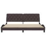 vidaXL Cadre de lit sans matelas marron foncé 200x200 cm tissu