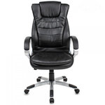 Fauteuil de bureau chaise siège classique ergonomique confortable réglage en hauteur noir 08_0000350