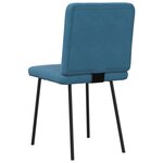 vidaXL Chaises à manger lot de 2 Bleu Velours