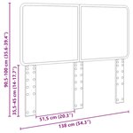 vidaXL Tête de lit Blanc Brillant 135 cm Bois d'ingénierie