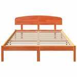 vidaXL Cadre de lit Marron 140 x 200 cm Bois de pin massif