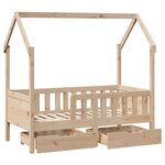 vidaXL Cadre de lit enfant avec tiroirs sans matelas 70x140 cm bois