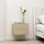 vidaXL Table de chevet chêne sonoma 40 x 30 x 30 cm Aggloméré