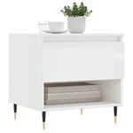 vidaXL Table basse blanc brillant 50x46x50 cm bois d’ingénierie