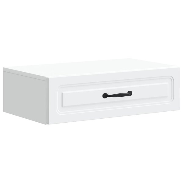 vidaXL Table d'appoint murale Blanc 59 x 34 5 x 17 cm