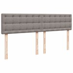 vidaXL Sommier à lattes de lit avec matelas Taupe 180x200 cm Tissu