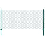 vidaXL Clôture en grillage métallique avec poteaux Acier 25x0 75m Vert