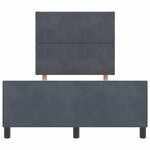 vidaXL Cadre de lit avec tête de lit Gris foncé 120 x 190 cm Velours