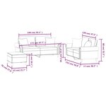 vidaXL Ensemble de canapés 3 Pièces avec coussins rouge bordeaux velours