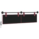 vidaXL Tête de lit suspendue Avec lumière LED Bordeaux Tissu