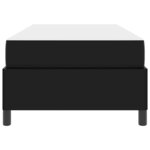 vidaXL Cadre de lit avec matelas Noir 90 x 200 cm tissu