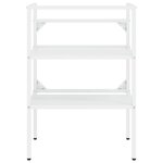 vidaXL Cadre de lavabo de salle de bain vasque à encastrer Blanc Fer