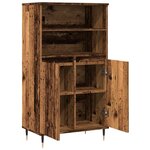 vidaXL Buffet haut vieux bois 60x36x110 cm bois d'ingénierie