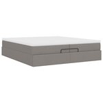 VidaXL Cadre de lit ottoman avec matelas taupe 200x200cm tissu