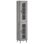 vidaXL Buffet haut Sonoma gris 34 5x34x180 cm Bois d'ingénierie