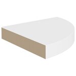 vidaXL Étagère d'angle flottante blanc 25x25x3 8 cm MDF
